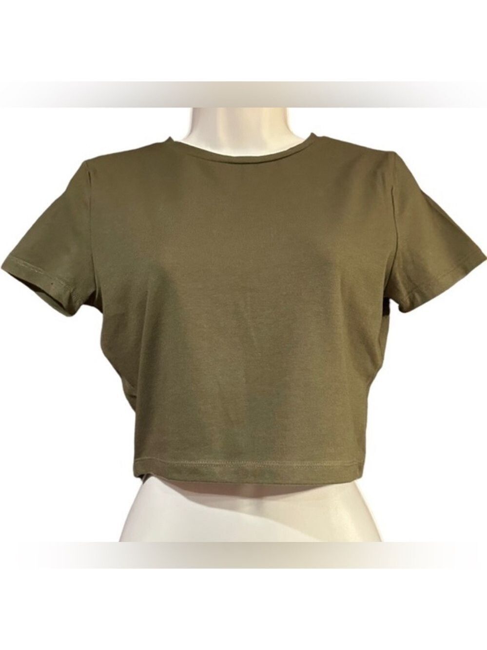 Wild Fable Crop T-shirt Short Sleeve-Olive Green-Small NWT - SET OF 2